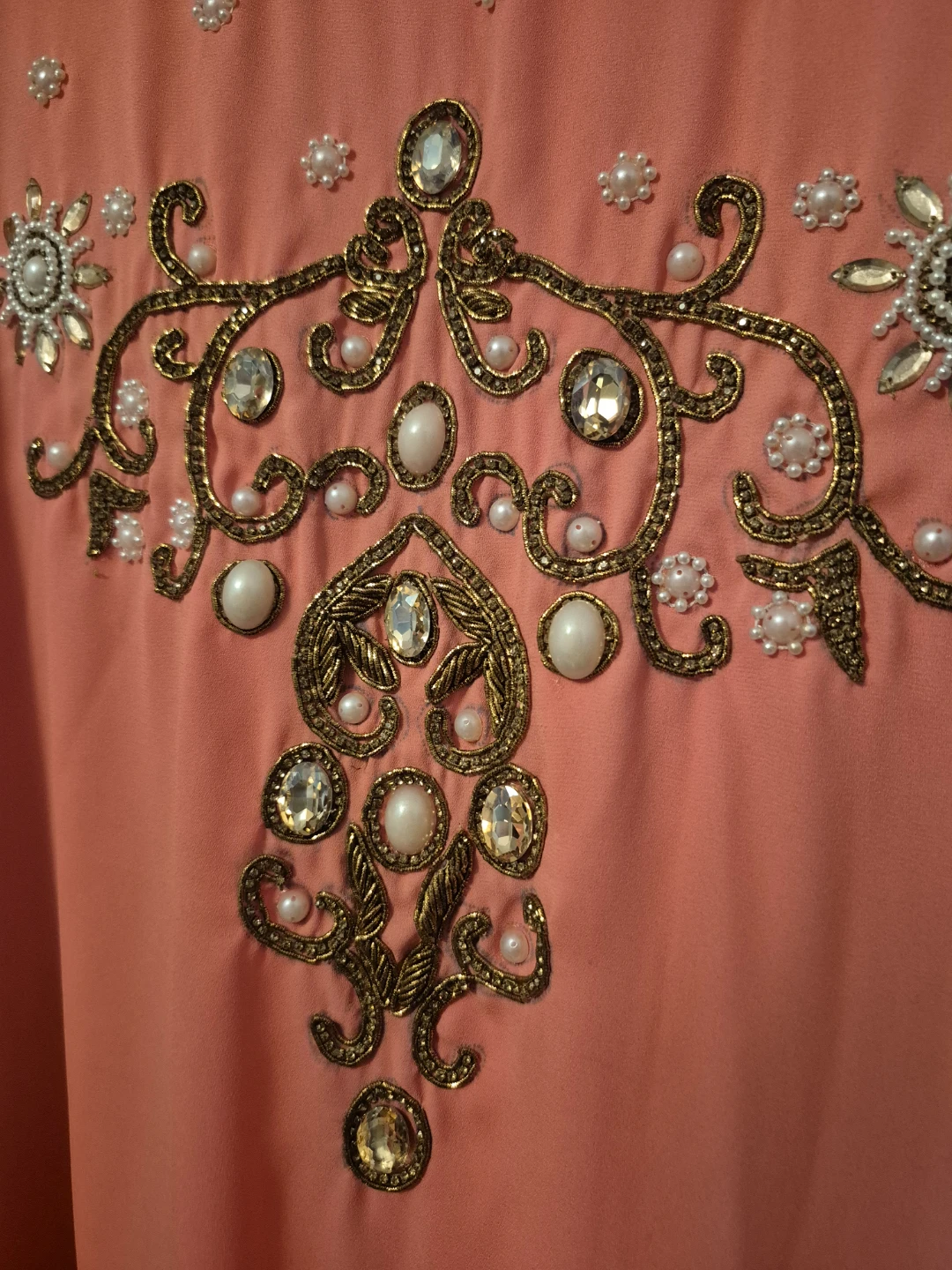Embellished Coral Tunic Top plus pants - photo 5