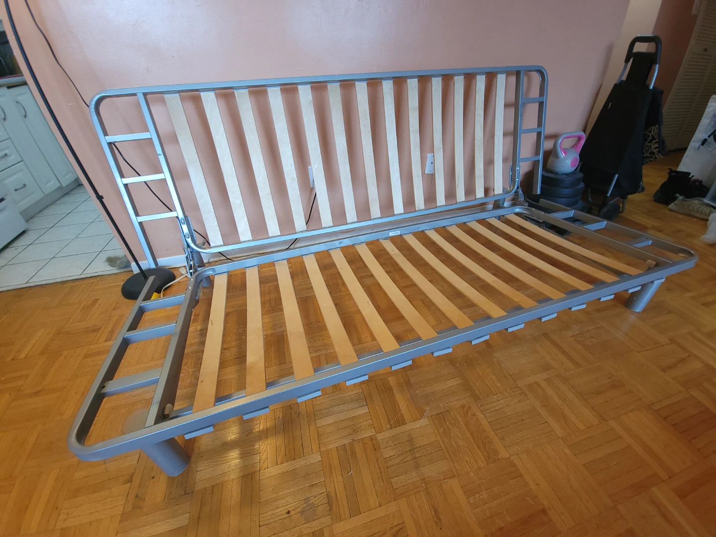 Futon Sofa Bed Frame with Mattress - photo 2