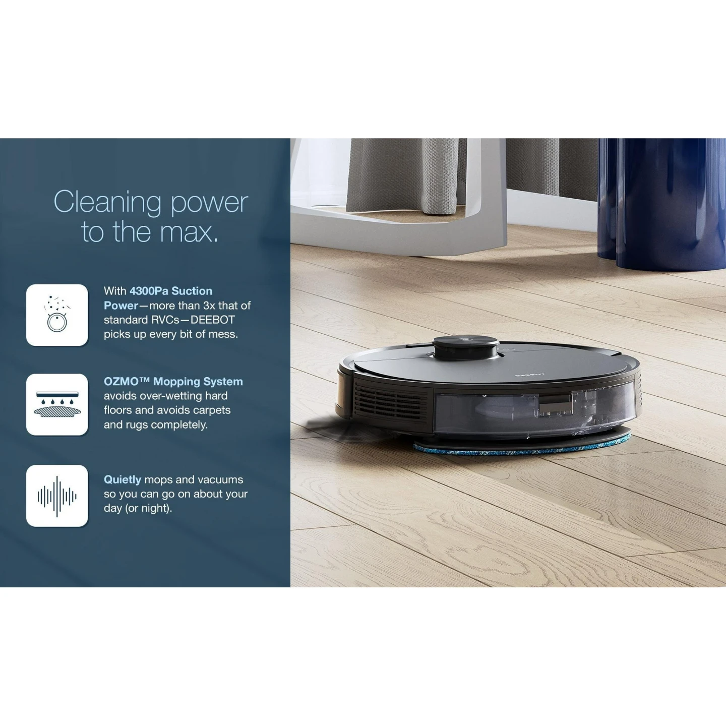 ECOVACS DEEBOT N10 MAX+ Robot Vacuum & Mop - photo 4