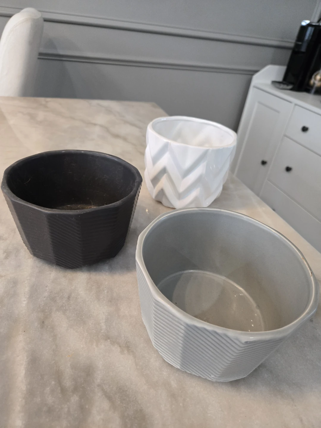 Set of 3 Geometric Planters
