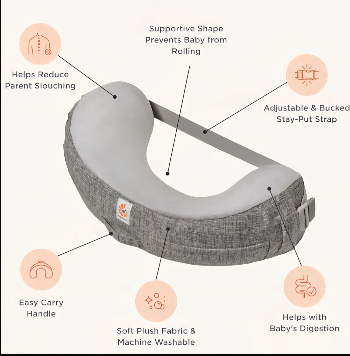 Ergobaby Natural Curve Nursing Pillow Cover Adjustable Strap - photo 2