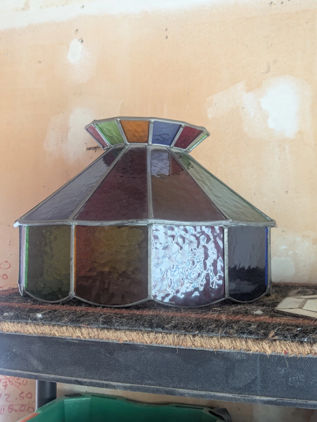 Vintage Stained Glass Lamp Shade - photo 2