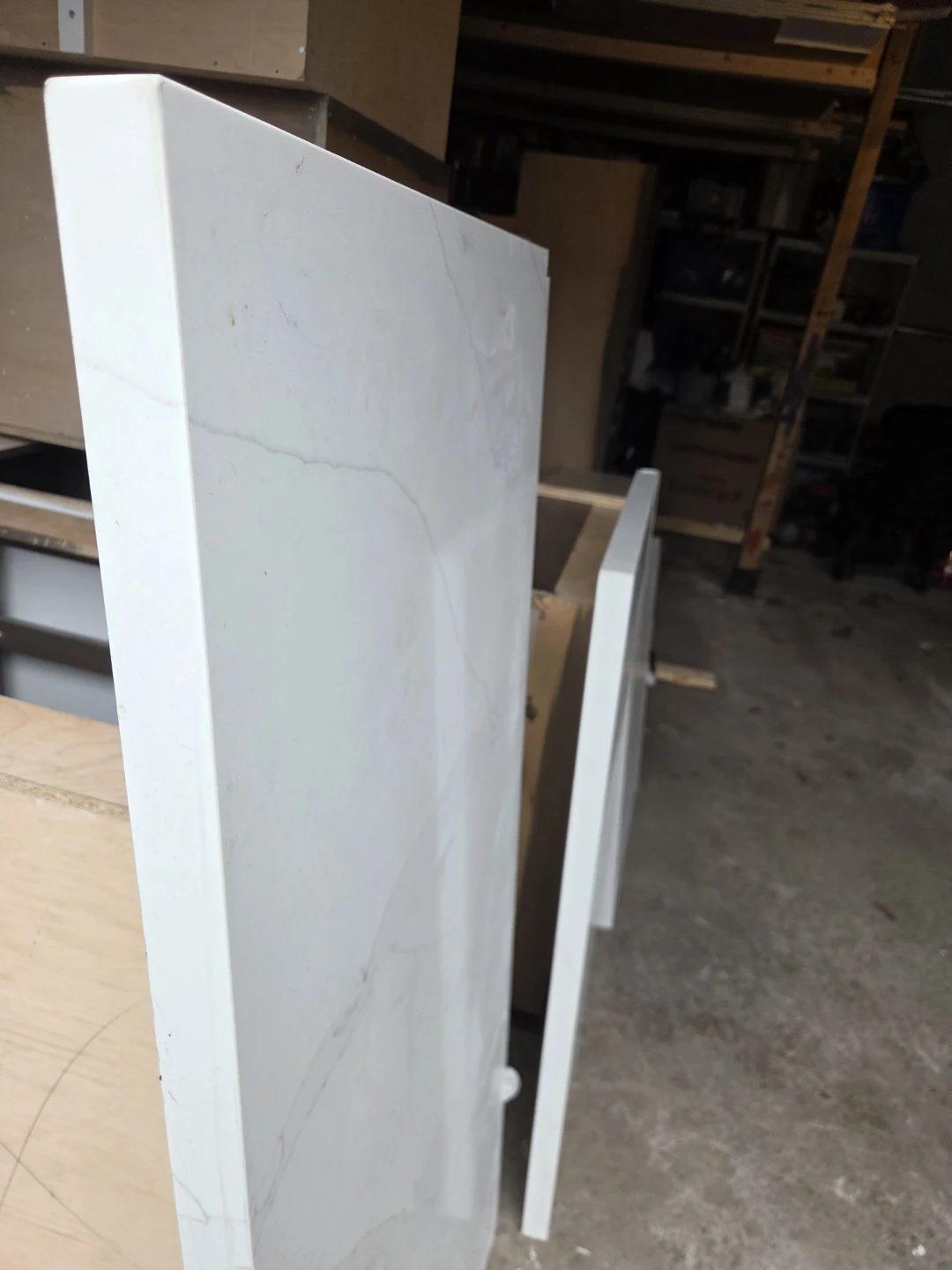White Marble Pattern Quartz Slabs - photo 2
