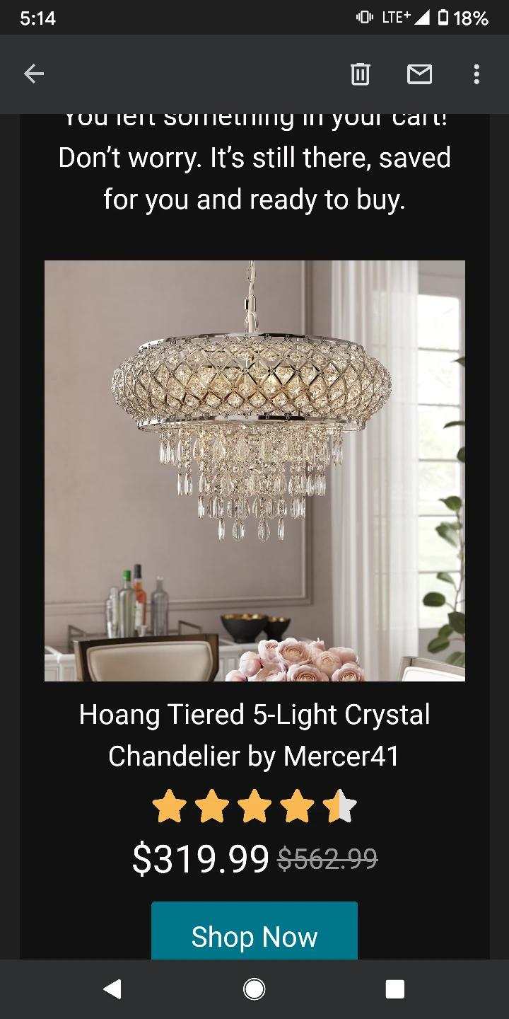 Hoang Tiered 5-Light Crystal Chandelier