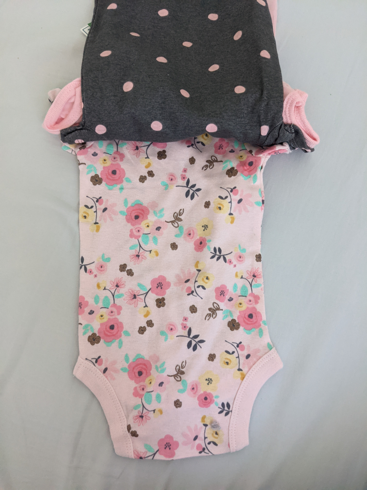 Gerber Baby Girls' 3-Pack Short-Sleeve Onesies - photo 3
