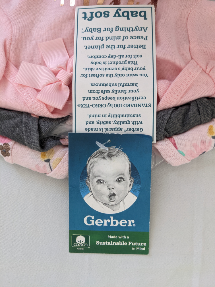 Gerber Baby Girls' 3-Pack Short-Sleeve Onesies - photo 4