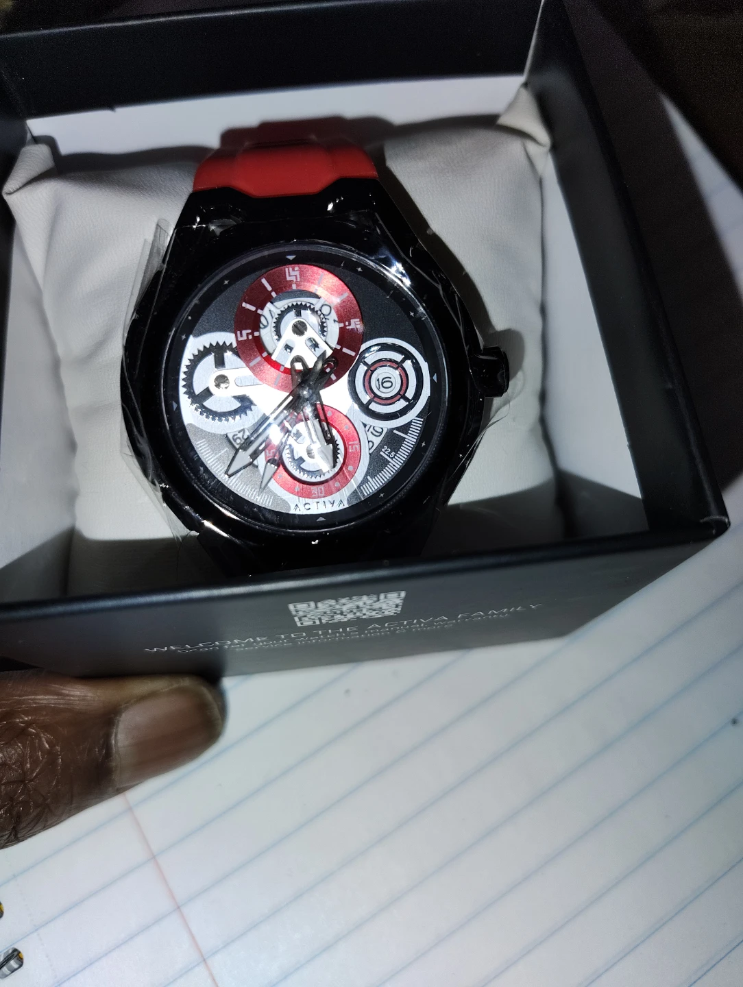 Activa Watch with Red Strap