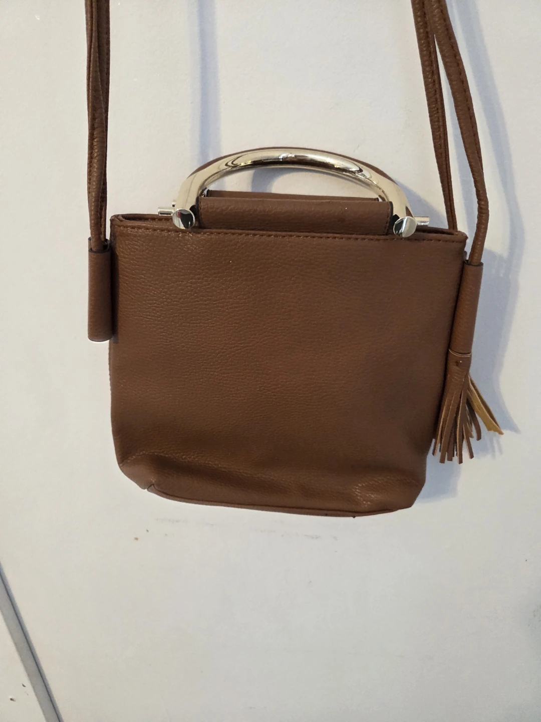 Guess Sofia Metal Bar Crossbody Bag - Cognac $40 - photo 2