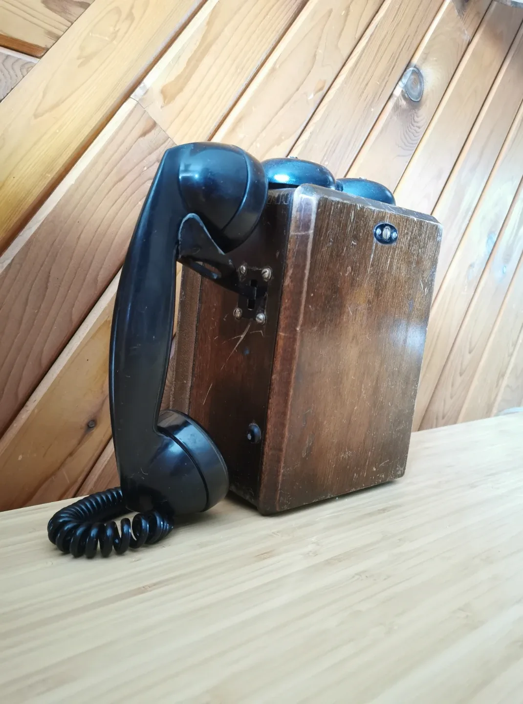 Northern Electric Antique Wall Telephone Wood Box Canada - photo 3