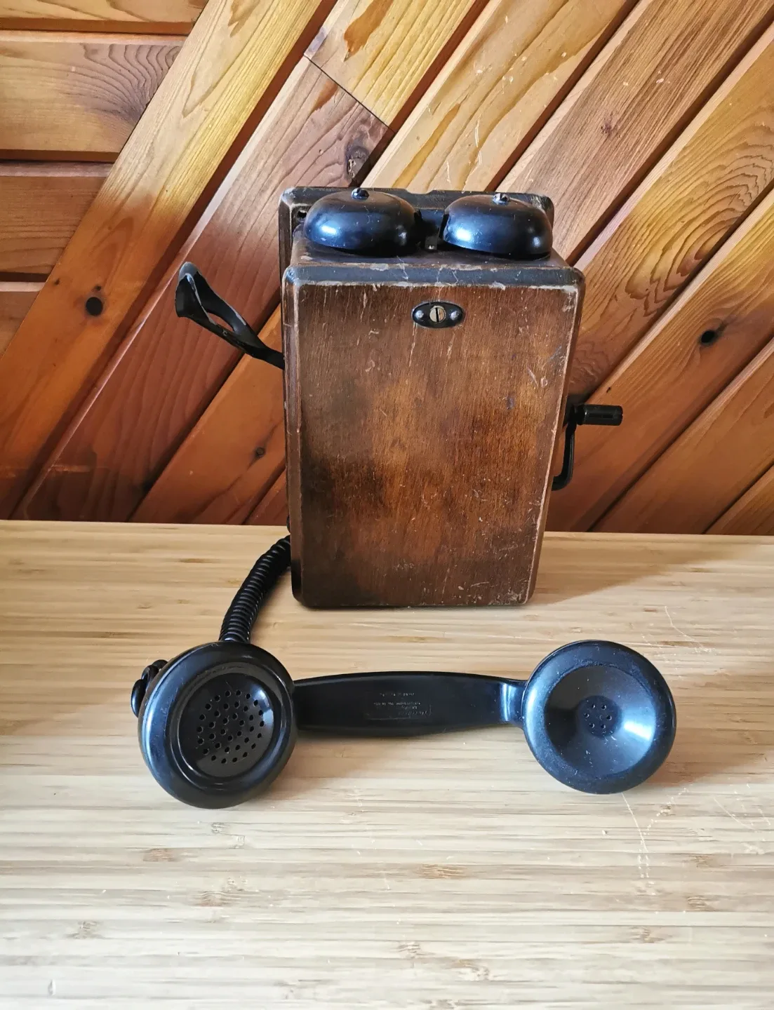 Northern Electric Antique Wall Telephone Wood Box Canada - photo 5