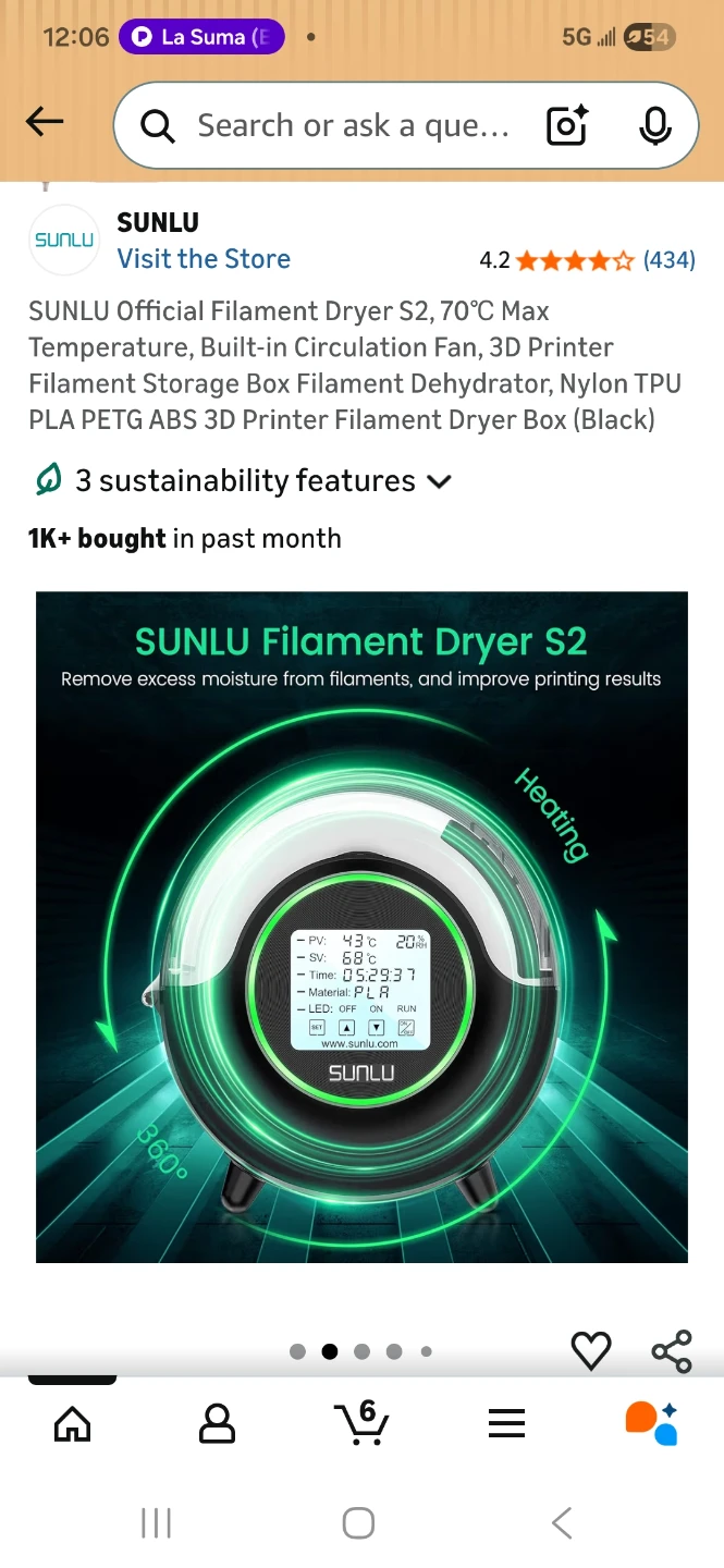 SUNLU FilaDryer S2 3D Printer Filament Dryer Box - photo 2