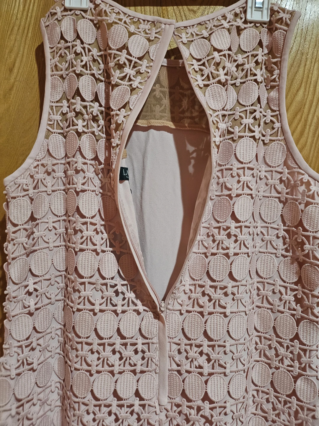 Ralph Lauren Women's Pink Lace Sheath Dress Size 10 - photo 4