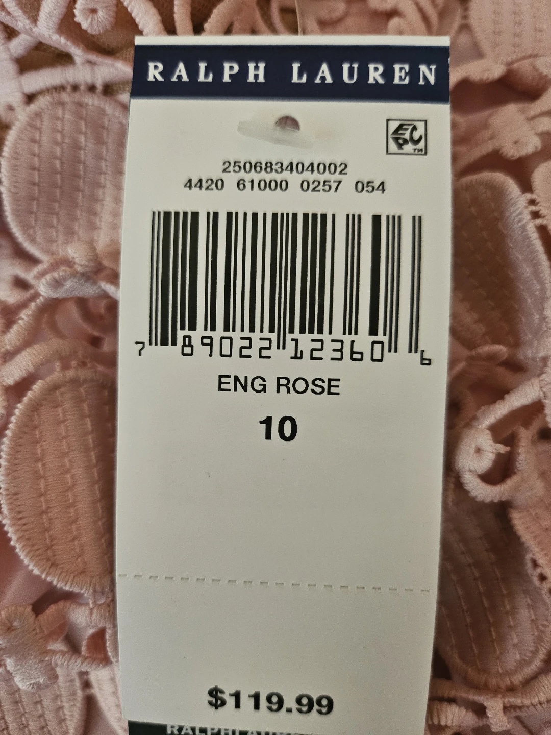 Ralph Lauren Women's Pink Lace Sheath Dress Size 10 - photo 5