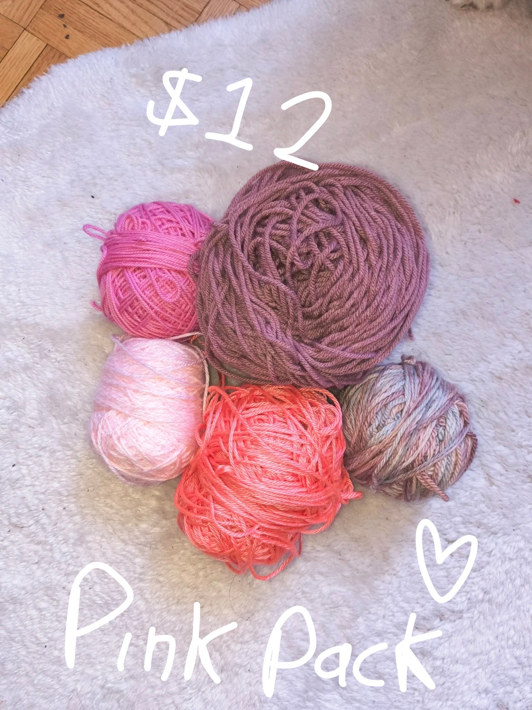 💕 Pink Variety Yarn Pack