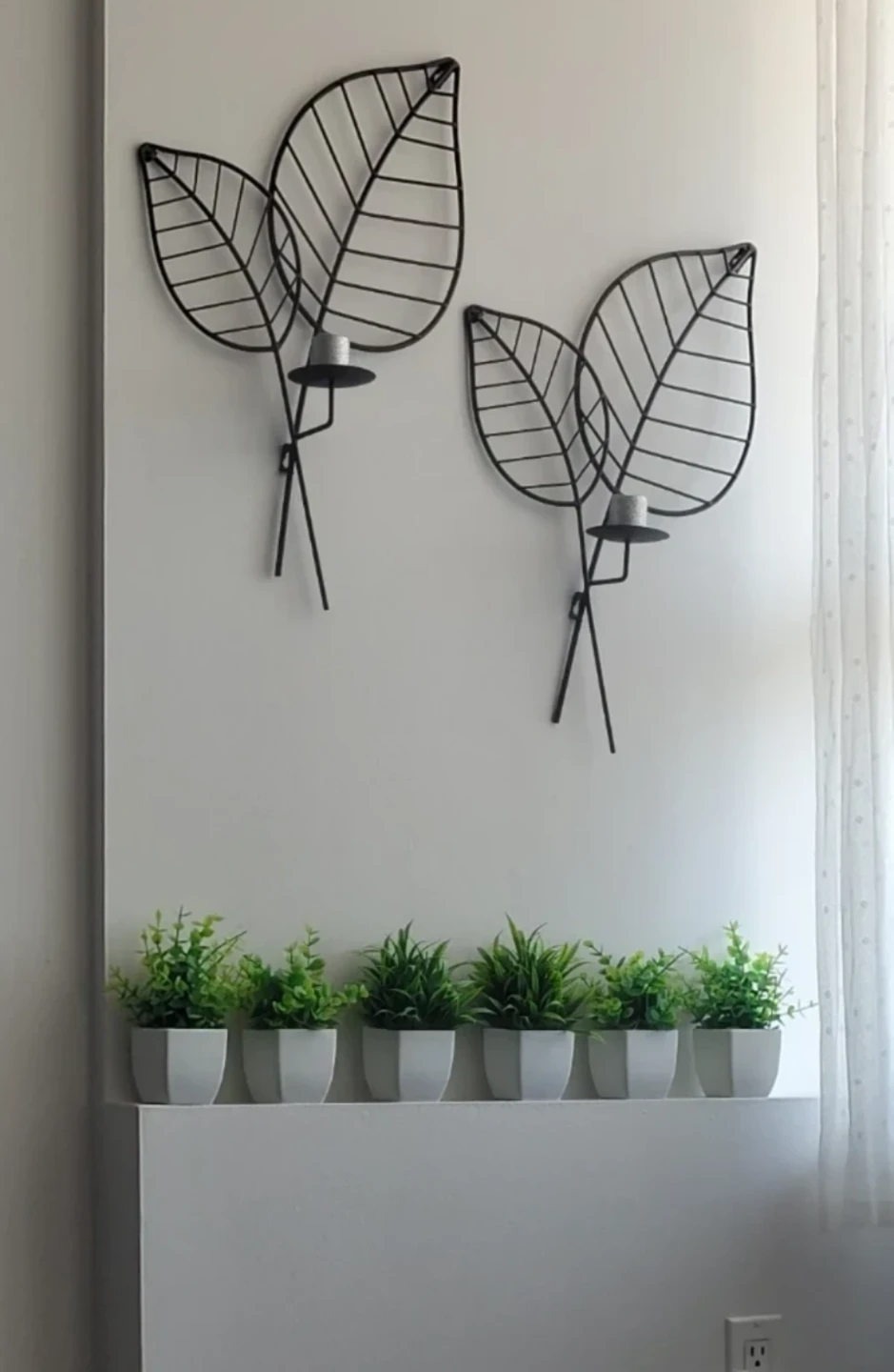 Set of 6 Artificial Potted Plants