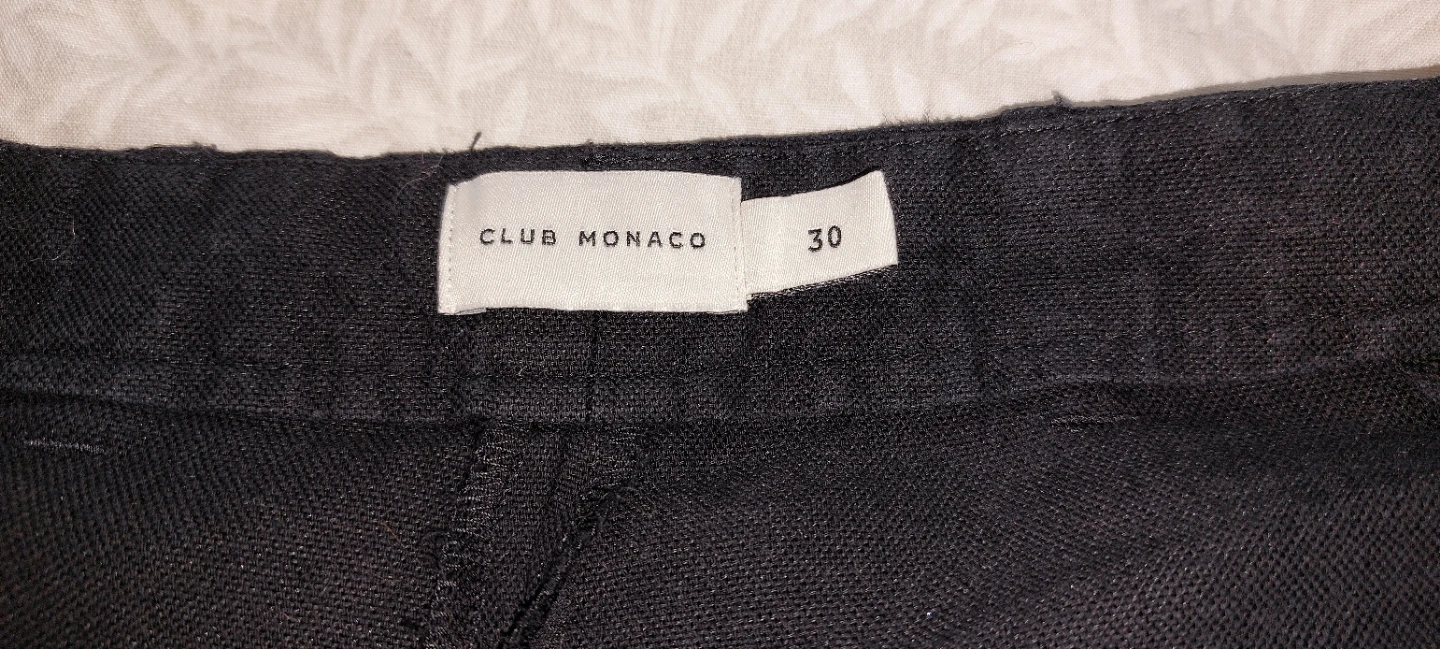 Club Monaco Black Linen Shorts Size 30 - photo 2