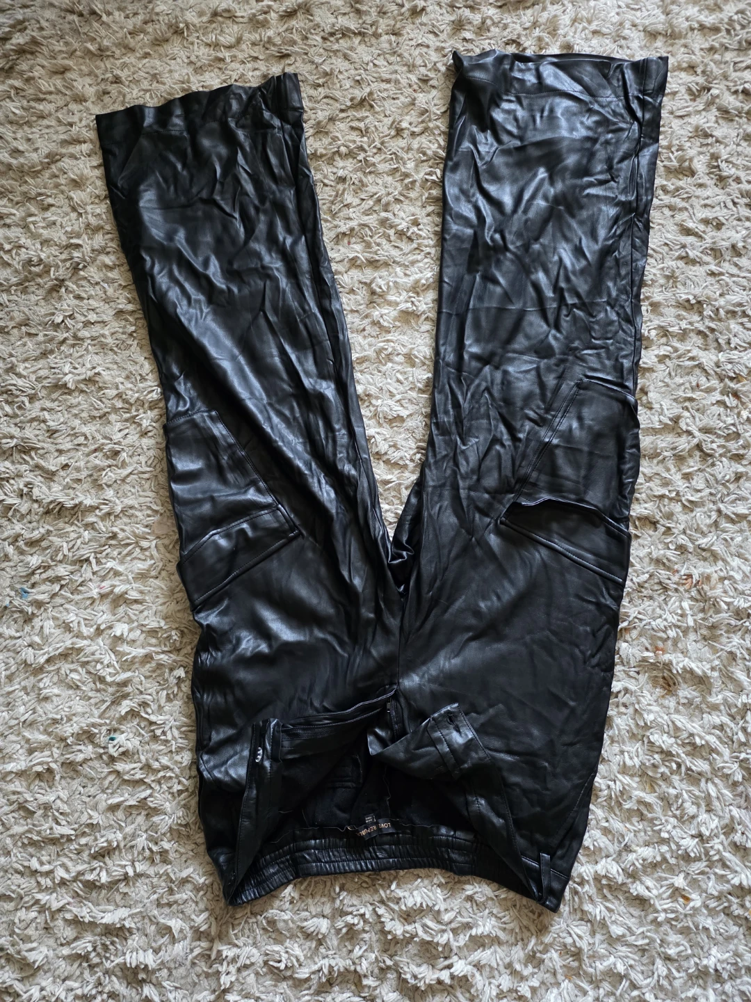 Love Republic Black Faux Leather Cargo Pants - photo 2