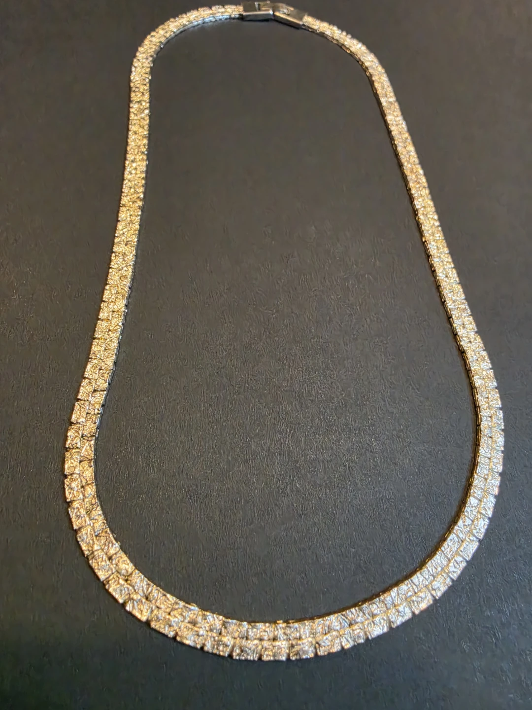 Two-Row Diamond Cut Tennis Necklace - photo 4