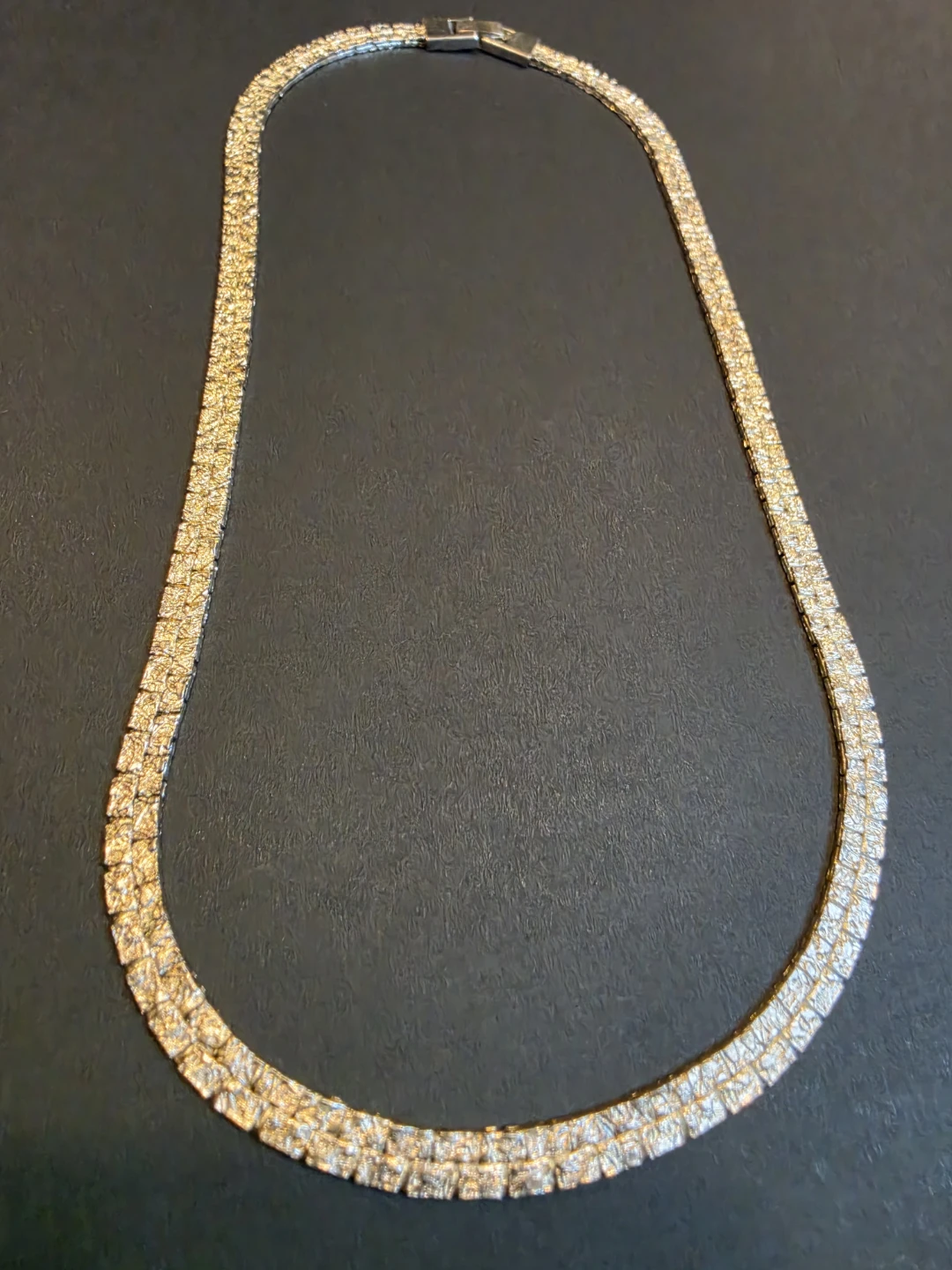 Two-Row Diamond Cut Tennis Necklace - photo 5