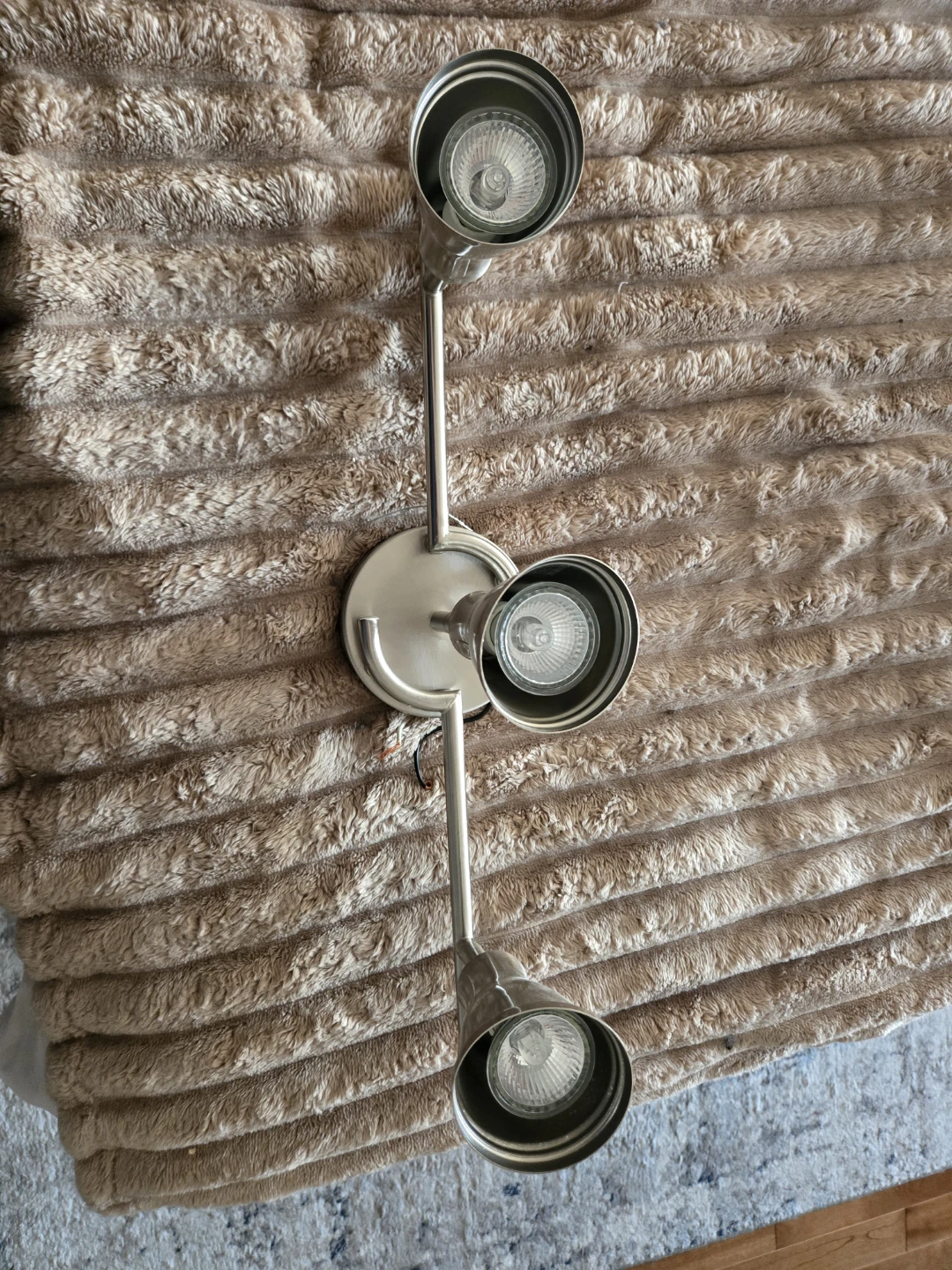 Brushed Nickel 3-Light Track Light Fixture - photo 2