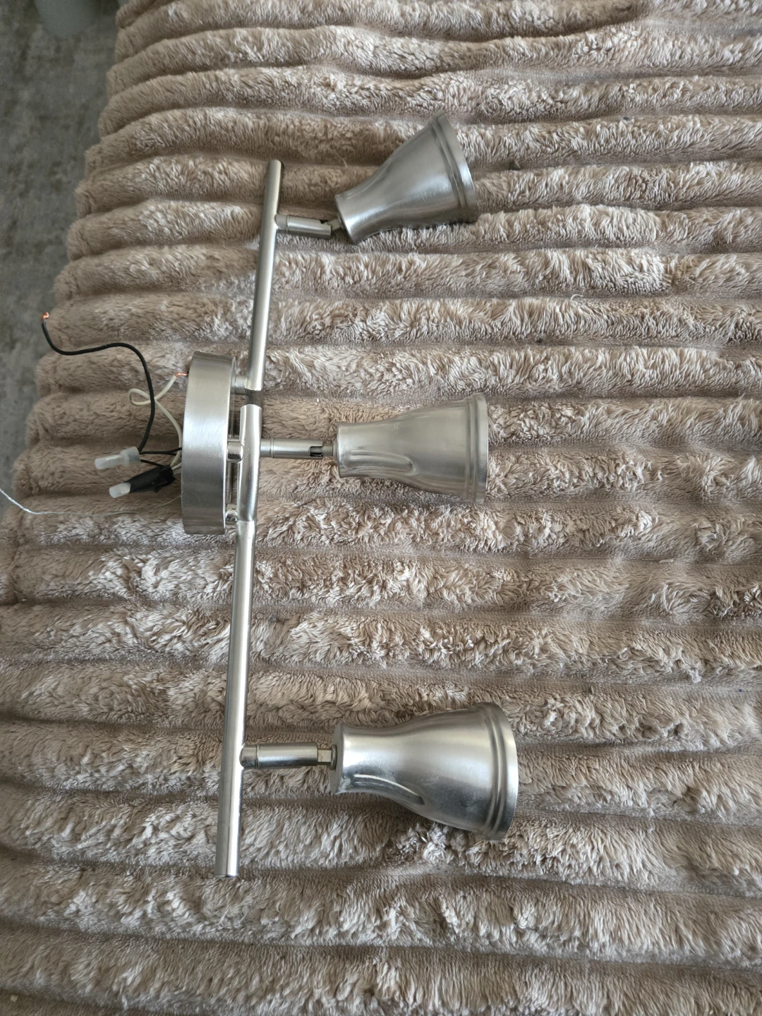 Brushed Nickel 3-Light Track Light Fixture