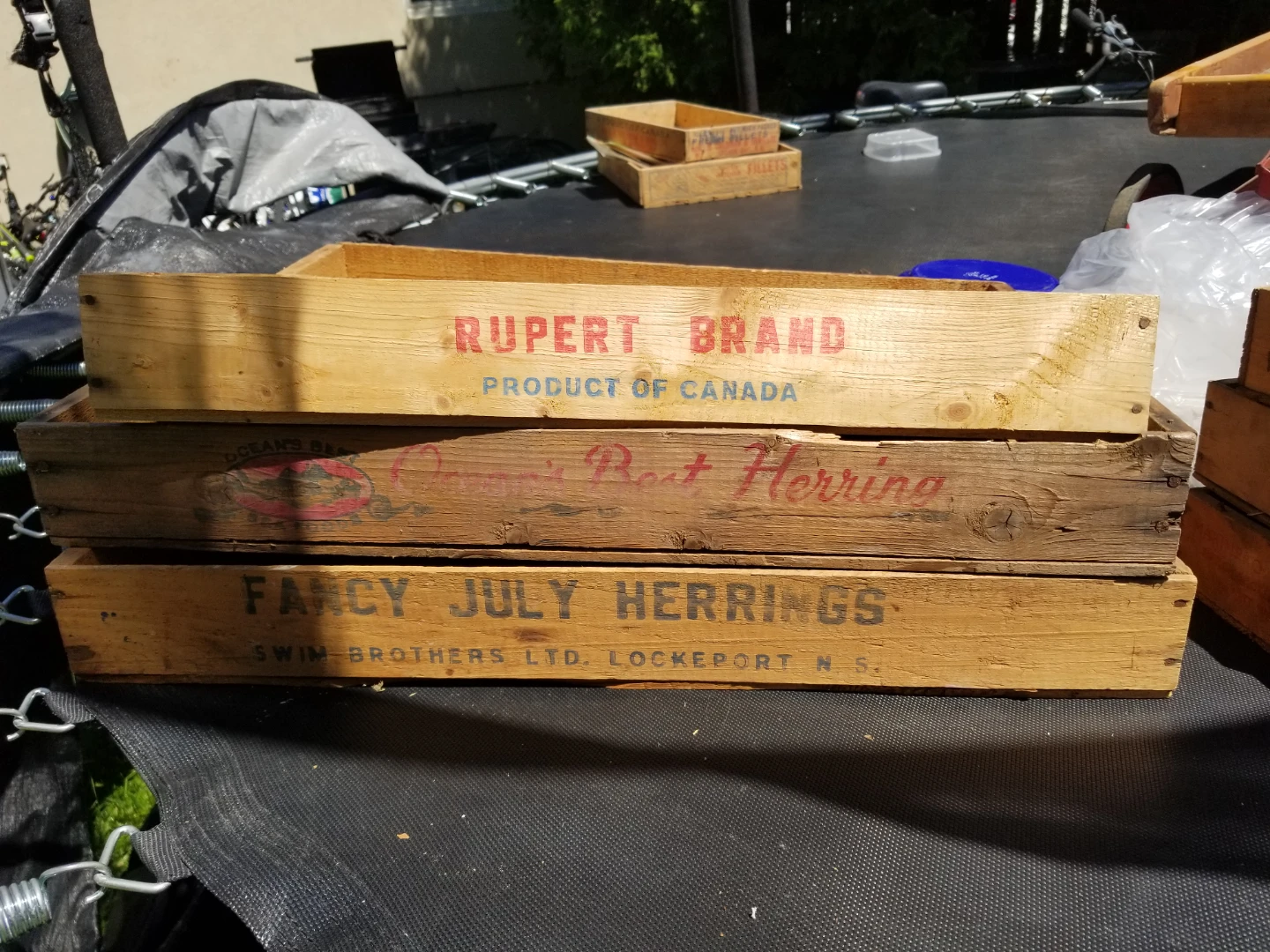Vintage Wooden Crates - High Liner, Ocean's Best, Rupert Brand
