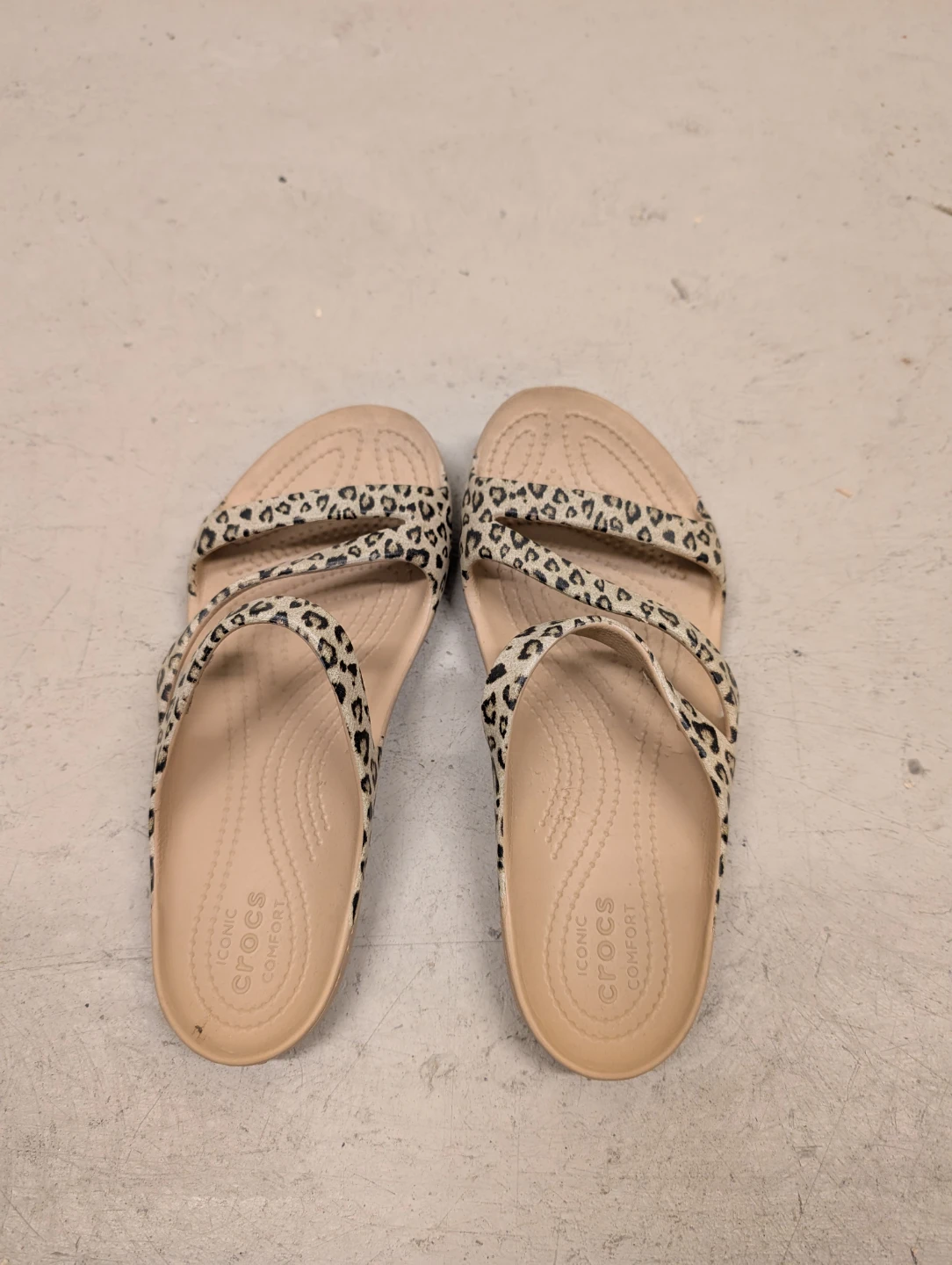 Crocs Leopard Print Slip-On Sandals - Women's Size 8 - photo 2