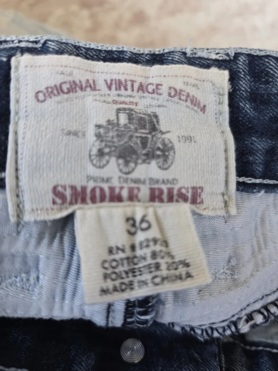 Smoke Rise Men's Distressed Denim Shorts Size 36 - photo 2