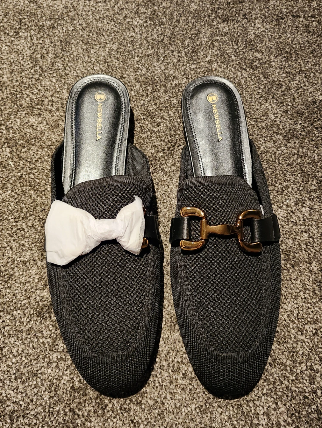 NewBella Women's Black Loafer Mules Size 10