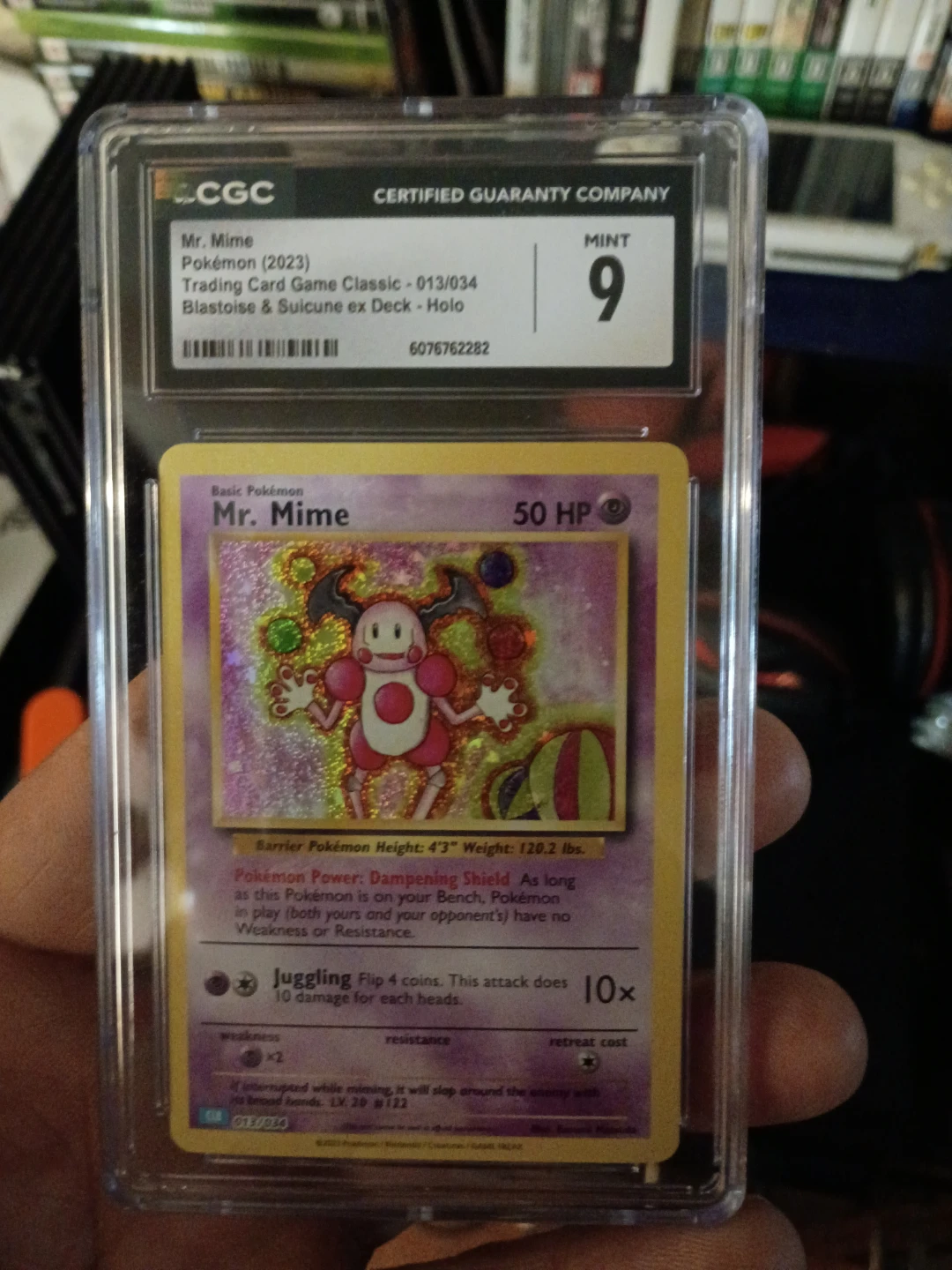 CGC Graded Mr. Mime Pokemon Trading Card (Mint 9)
