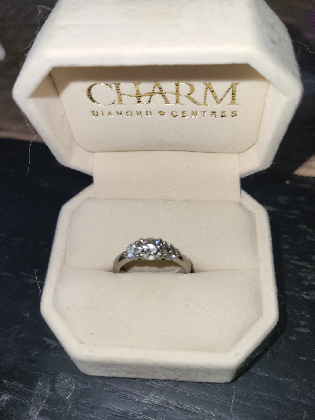 Charm Diamond Centres Ring 1.75 karate, platinum setting - photo 4