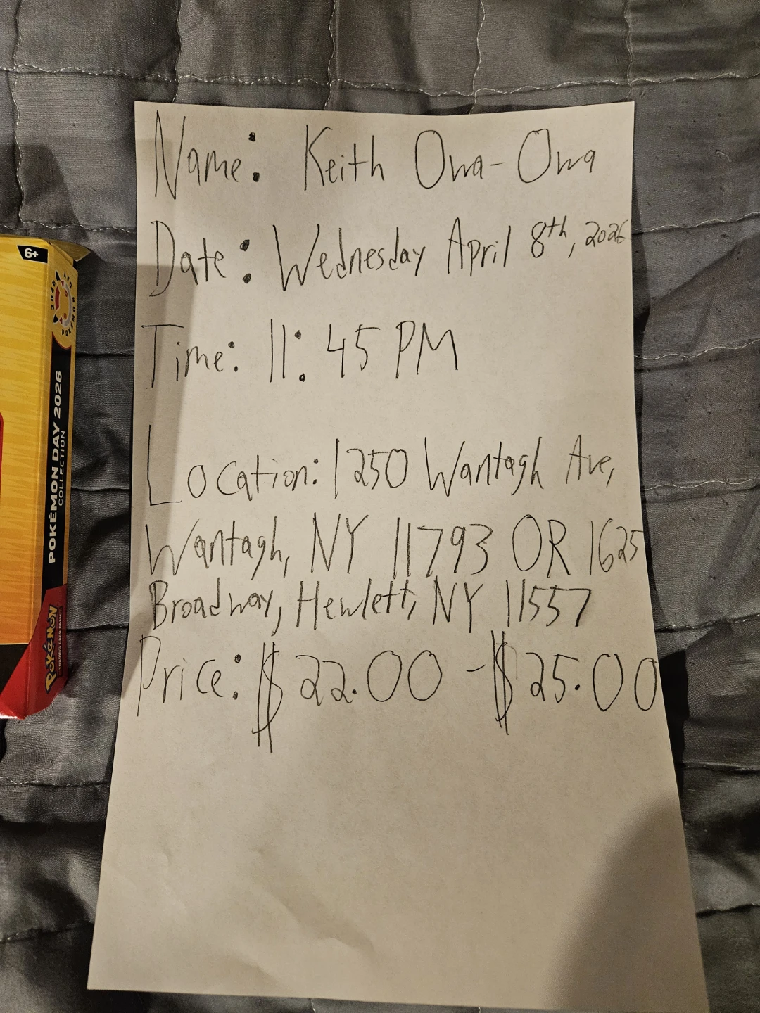 Pokemon Day 2026 Box ONLY SELLING IN LONG ISLAND - photo 2