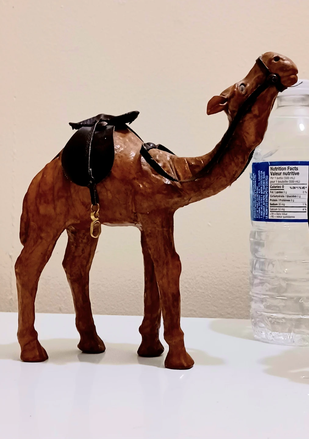 Vtg Handmade Leather Camel Figurine - photo 5