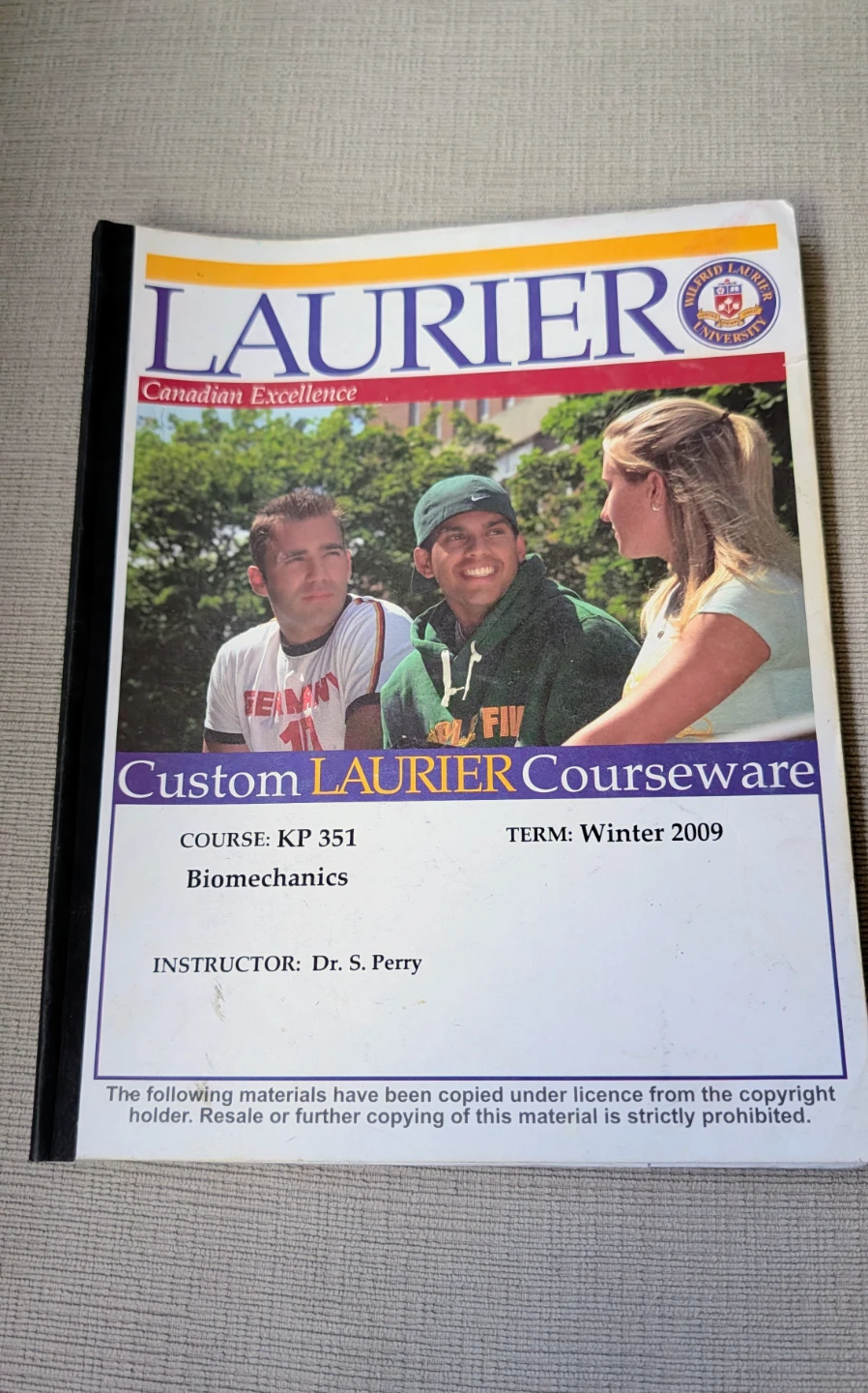 Laurier Biomechanics KP 351 Custom Courseware