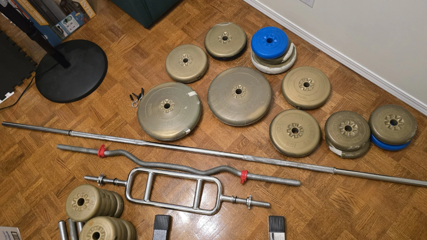 Weightlifting Set with Dumbbells, Barbells, and Weight Plates - photo 2