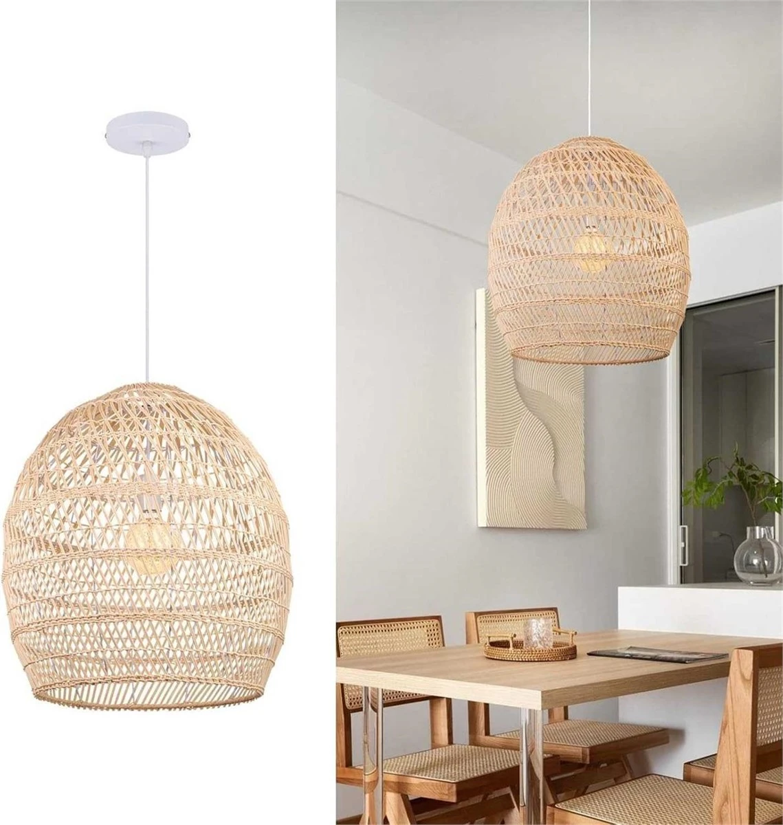 Woven Pendant Light Fixture
