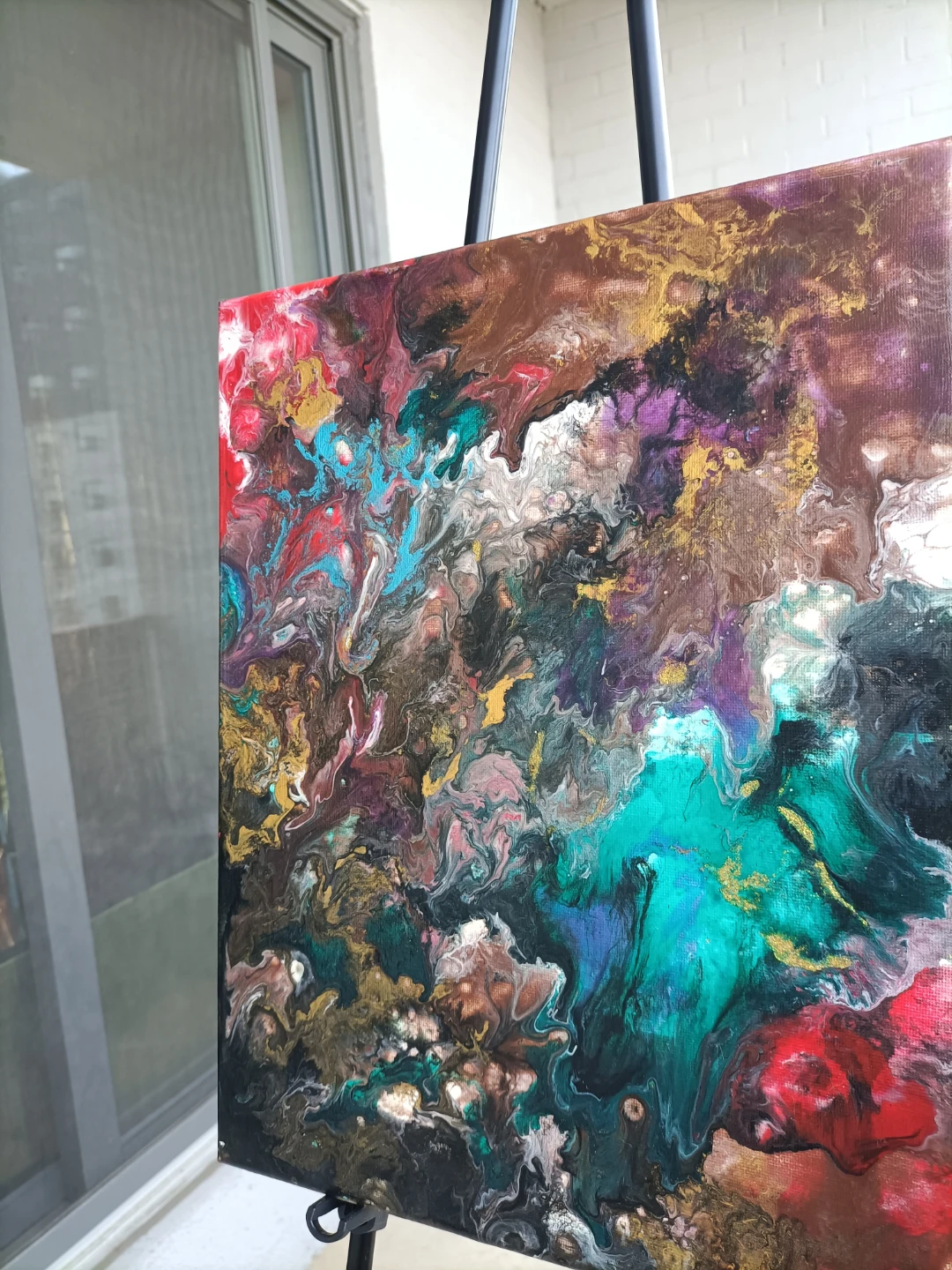 Abstract Acrylic Pour Painting - photo 2