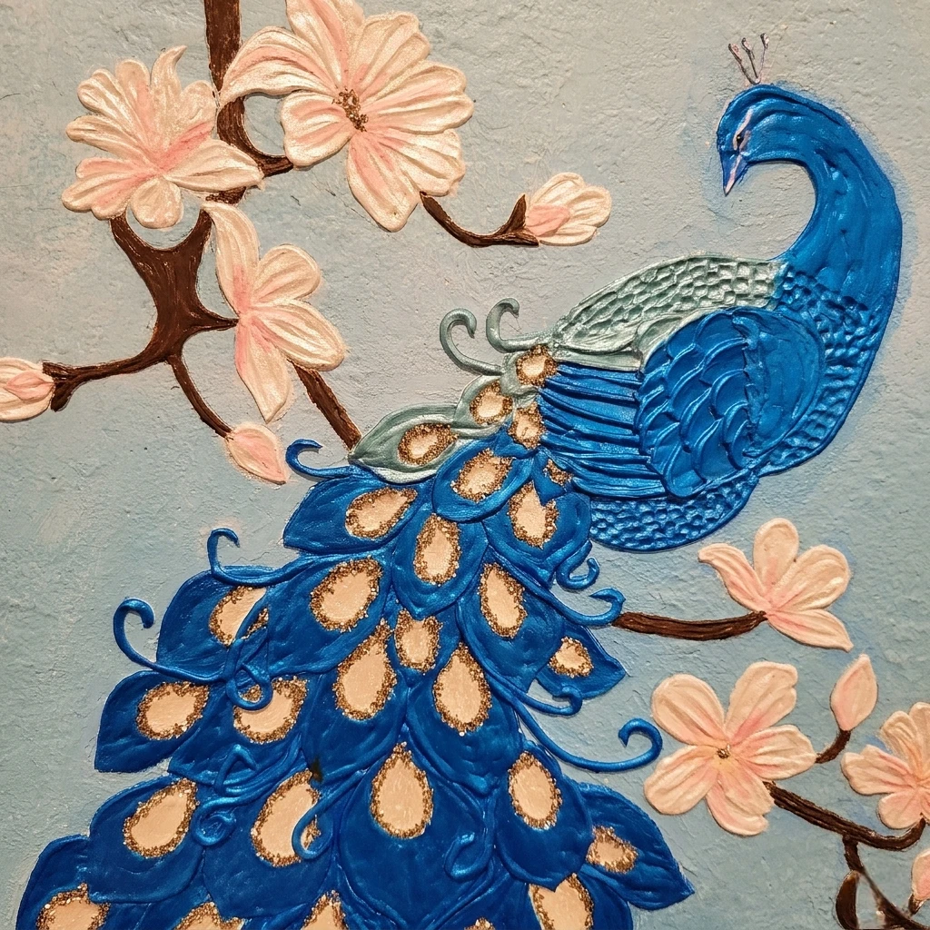 Textured Peacock Wall Art - photo 3