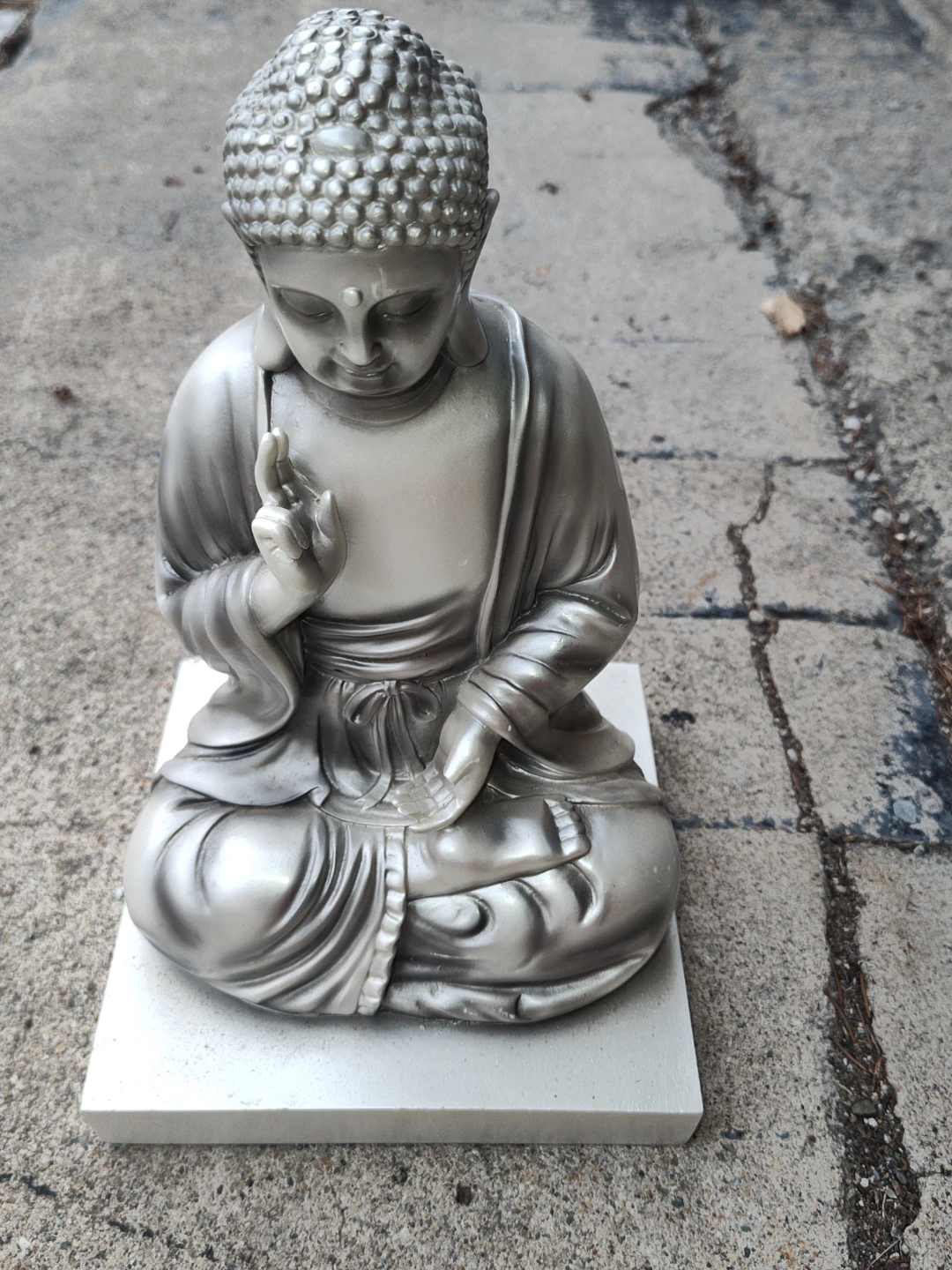 Silver Buddha Statue