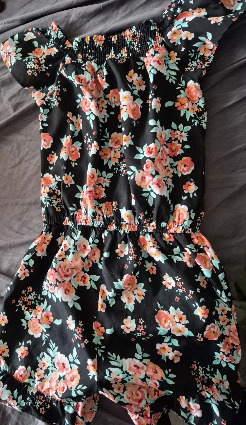 Floral Off-the-Shoulder Romper - Size 6X