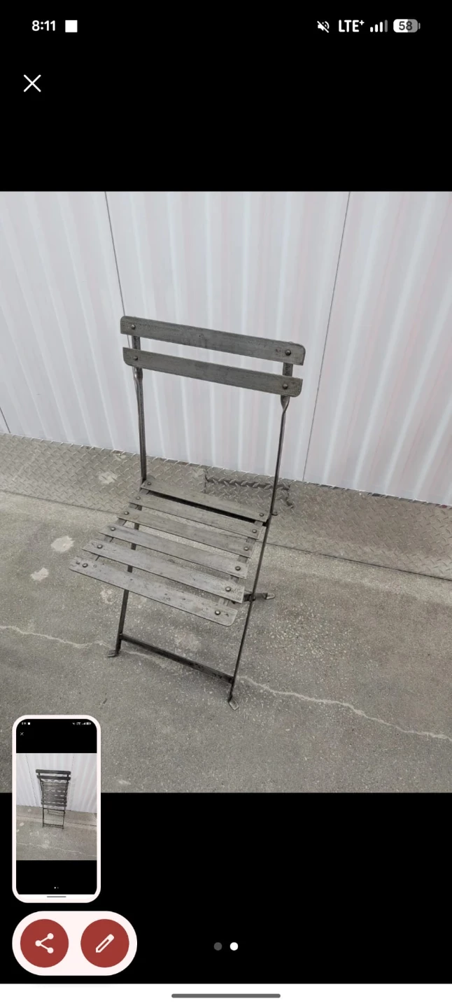 Folding Metal Bistro Chair
