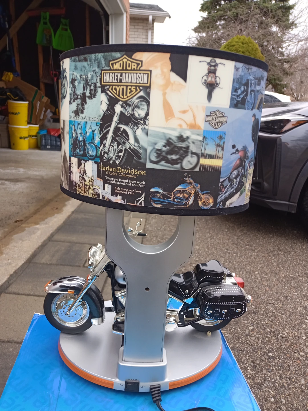 Vintage Harley-Davidson Motorcycle Desk Lamp - photo 4