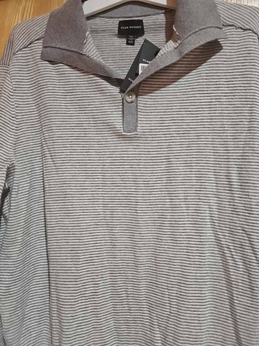 Club Monaco Grey Striped Knit Cardigan M/M - photo 2