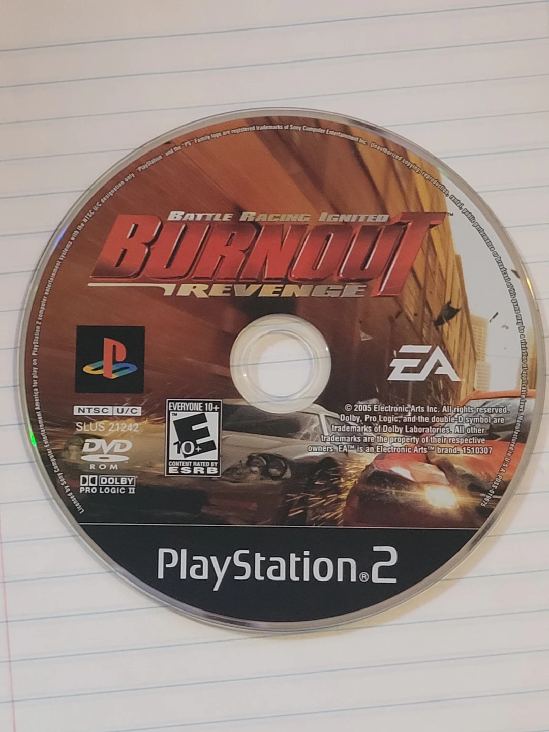 PlayStation 2 Burnout Revenge Game Disc