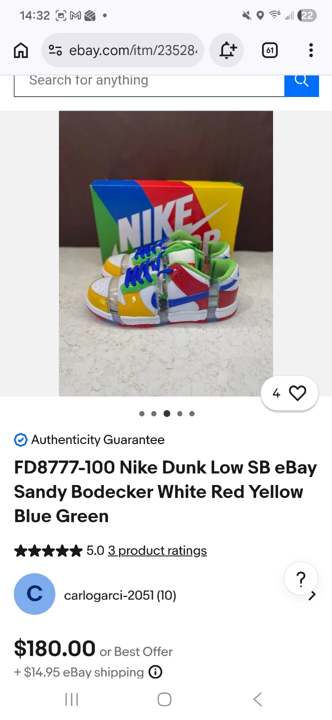 Nike SB Dunk Low OG Size 9 Men's - photo 2