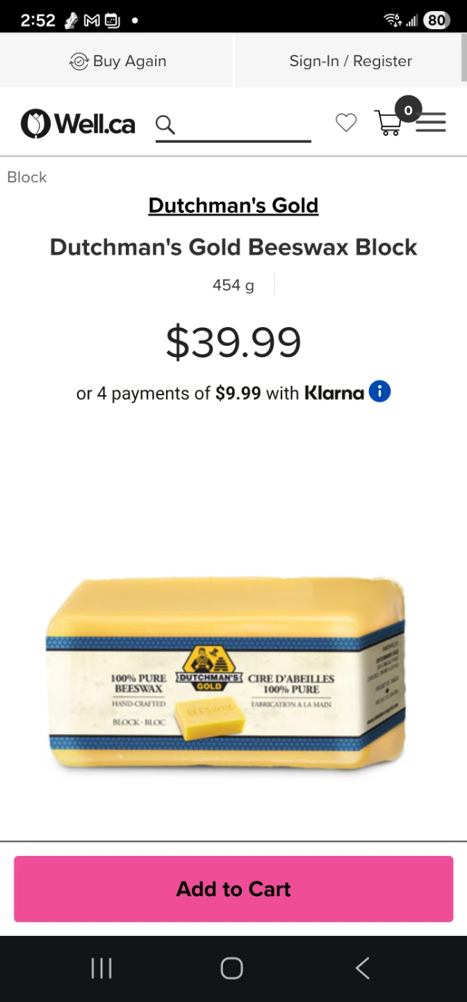 🌱 Dutchman's Gold 100% Pure Beeswax Block - 300g