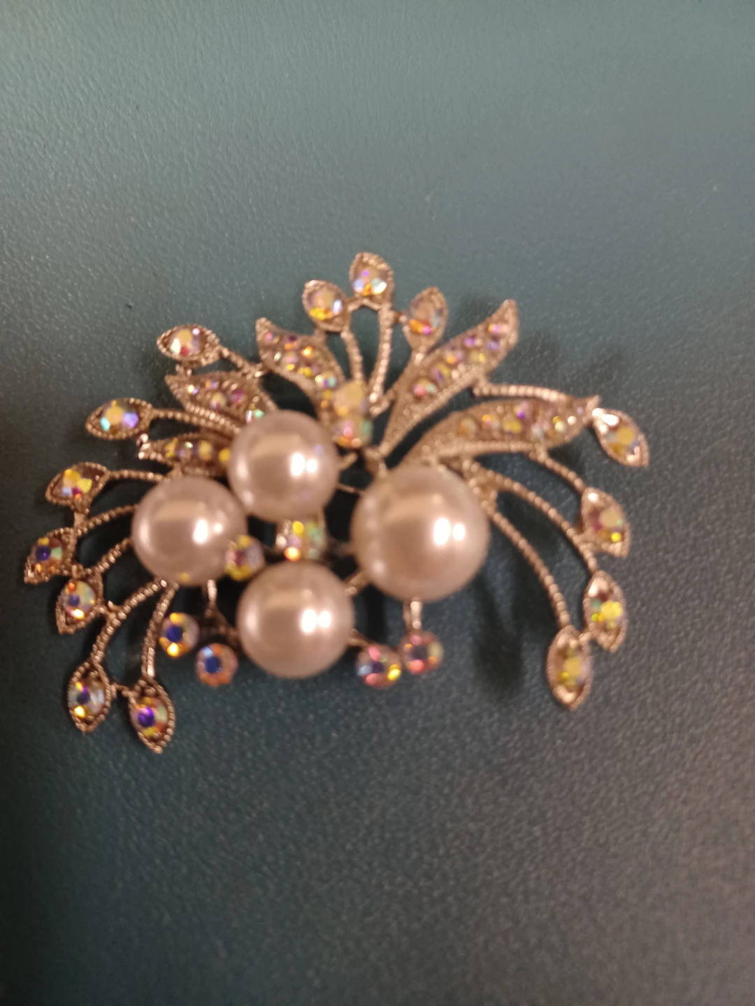 Pearl and Rhinestone Brooch - photo 3