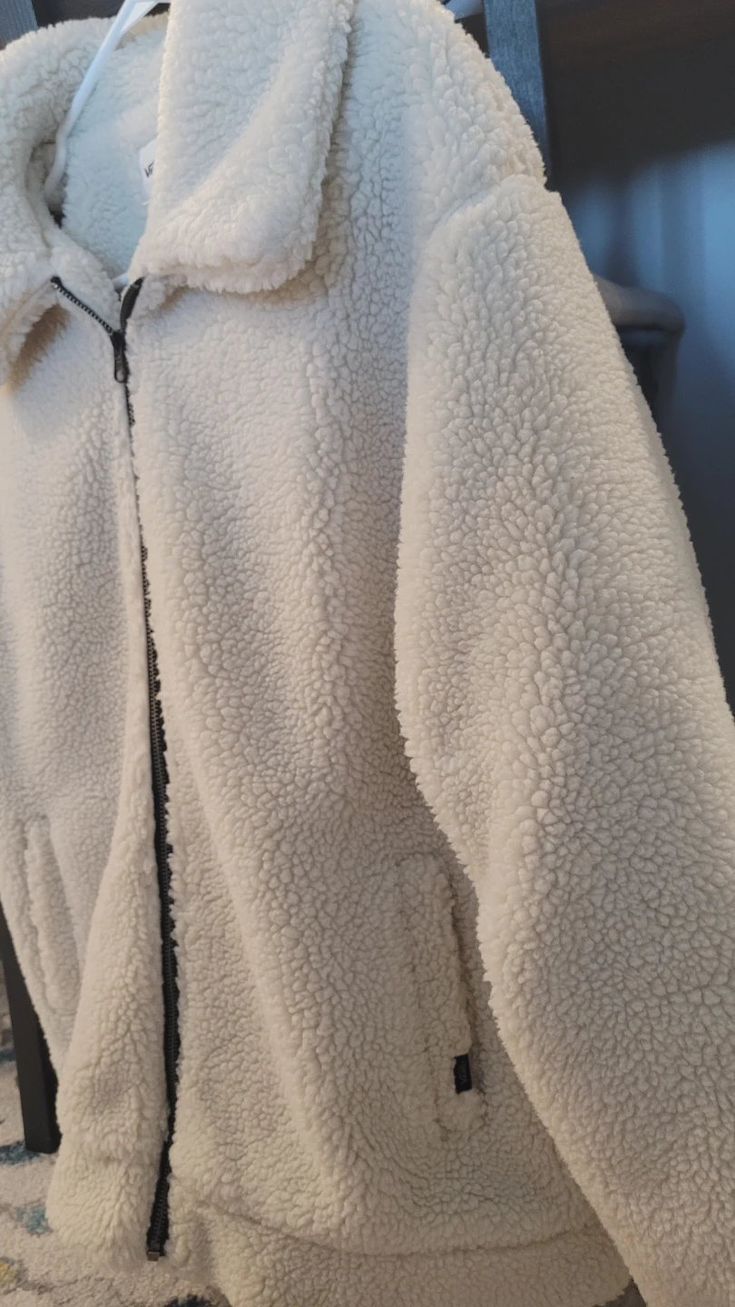 Vans Fleece Zip-Up Jacket - Cream - photo 4