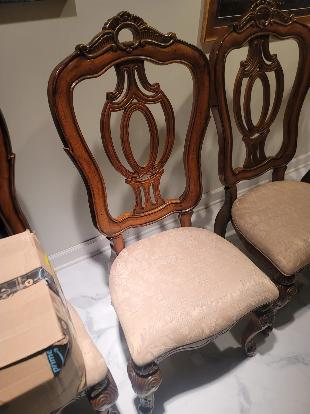 Set of 6 Vintage Ornate Dining Chairs - photo 4