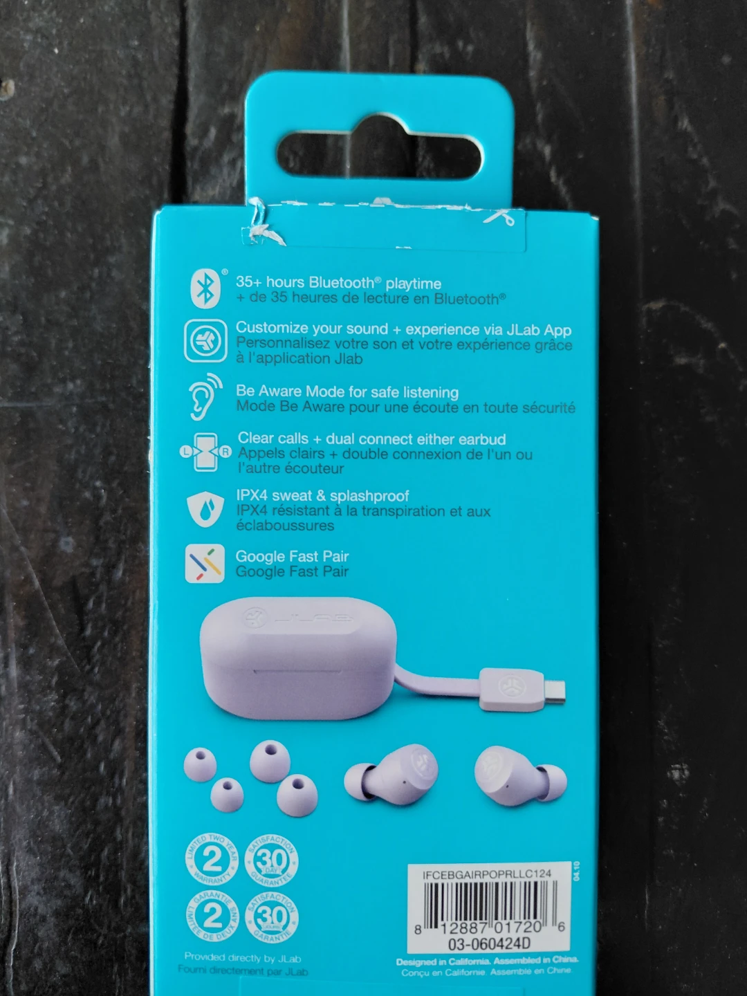 JLab Go Air Pop True Wireless Earbuds - Lilac - photo 2